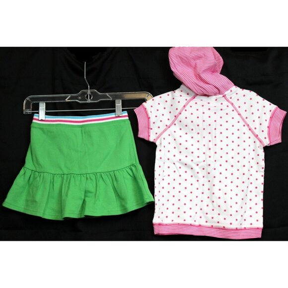 NEW 2008 Gymboree Tennis Match 2pc Outfit sz 4 Skort Hooded Polka Dot Shirt Prep - Picture 5 of 9